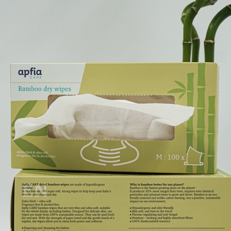 6 cutii servetele uscate din bambus Apfia Care 600 bucati [2]