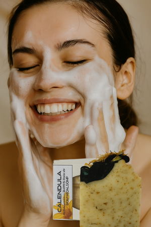 Sapun Natural - CALENDULA SOAP - cicatrizant si regenerant cu galbenele si ulei de avocado.