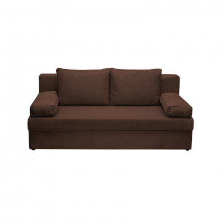 Canapea extensibila ANA185, 3 locuri, cu lada depozitare, maro, 185x82x80 cm