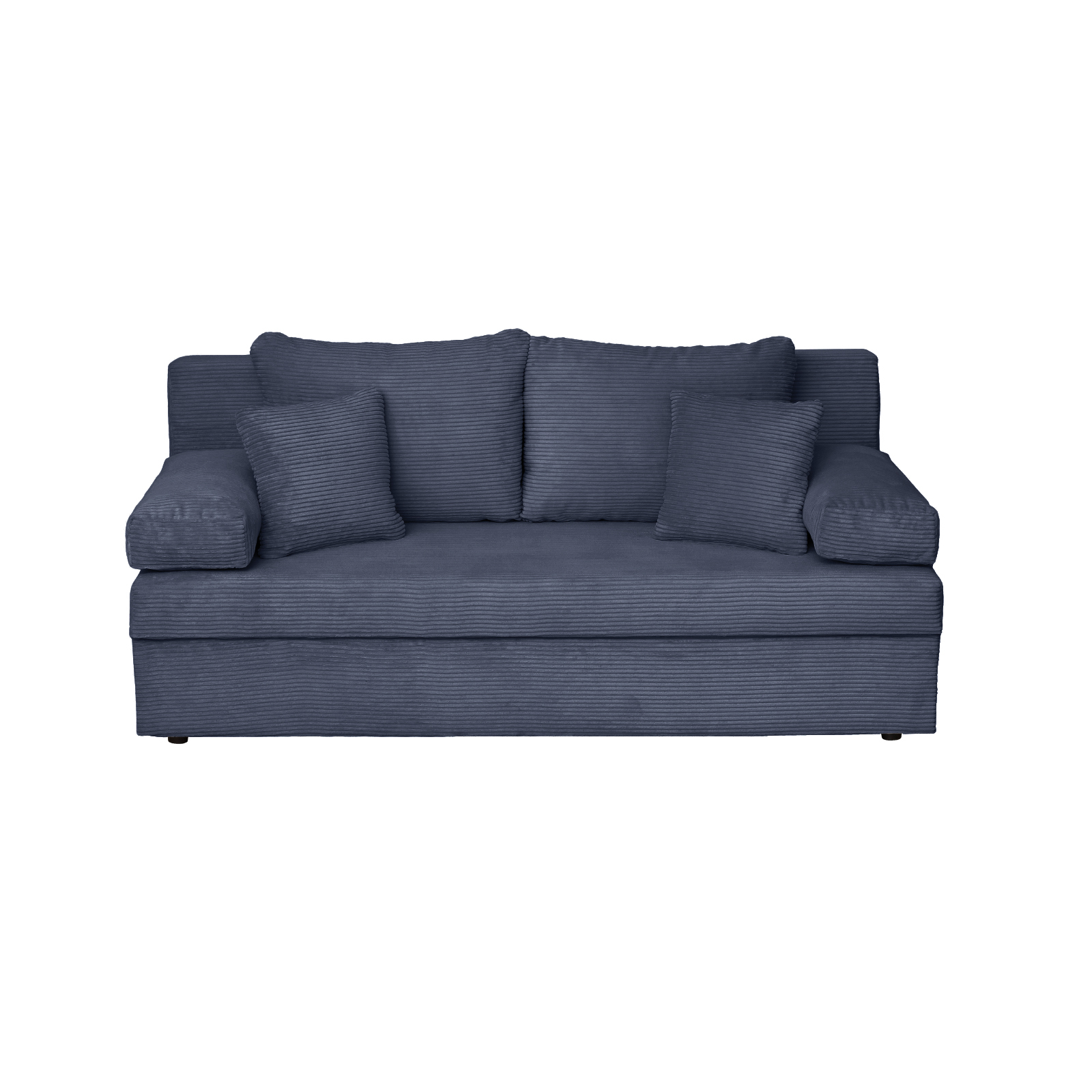 Canapea extensibila ANA185 LUX, 3 locuri, cu lada depozitare, albastru, 185x82x80 cm