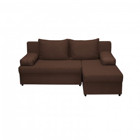 Coltar extensibil ANA200, cu lada depozitare, colt interschimbabil, maro, 200x140x83 cm