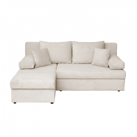 Coltar extensibil ANA200 LUX, cu lada depozitare, colt interschimbabil, bej, 200x140x83 cm