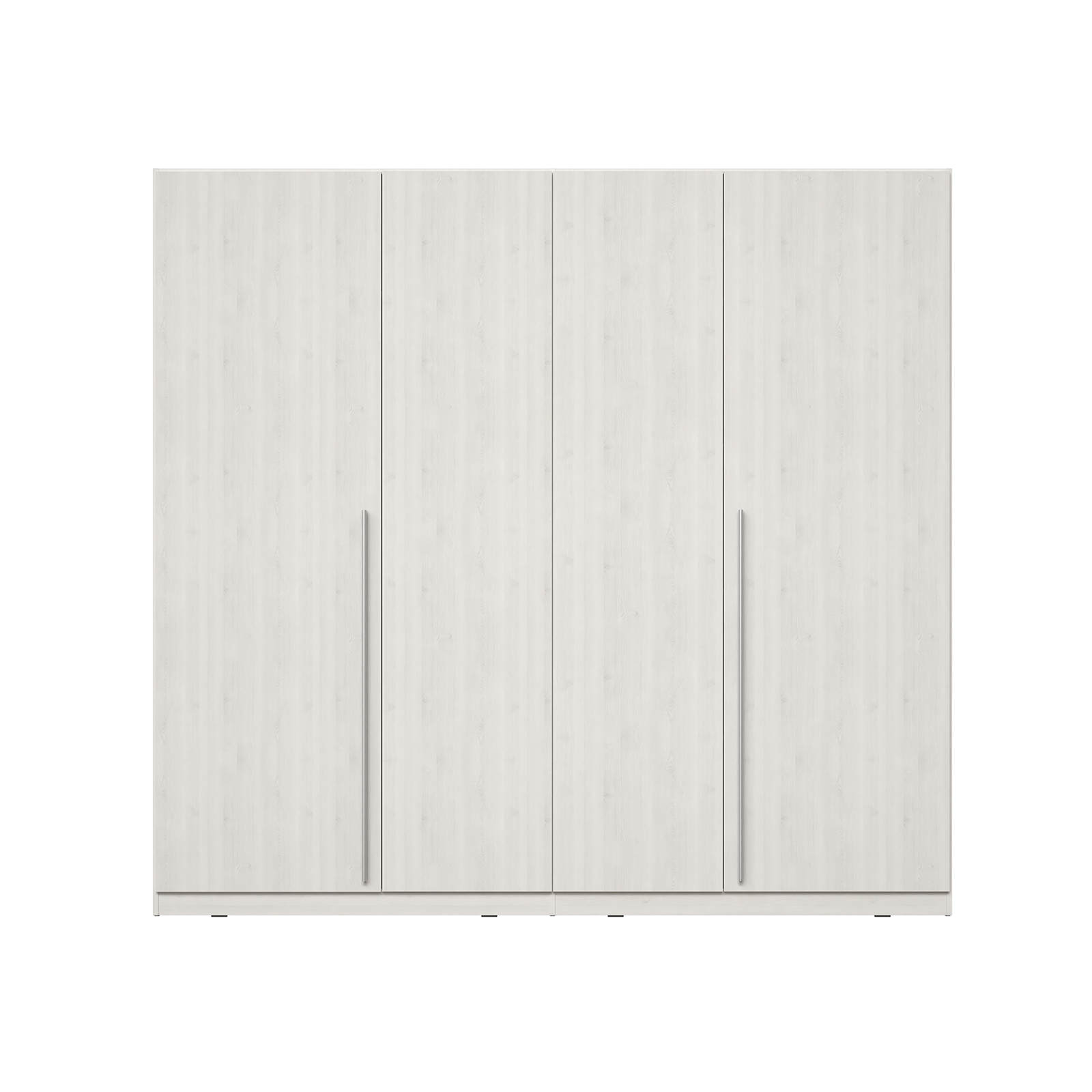 Depozitare - Dulap AMIRA, 4 usi, 5 rafturi, bara haine, stejar alb, 228x59x213 cm