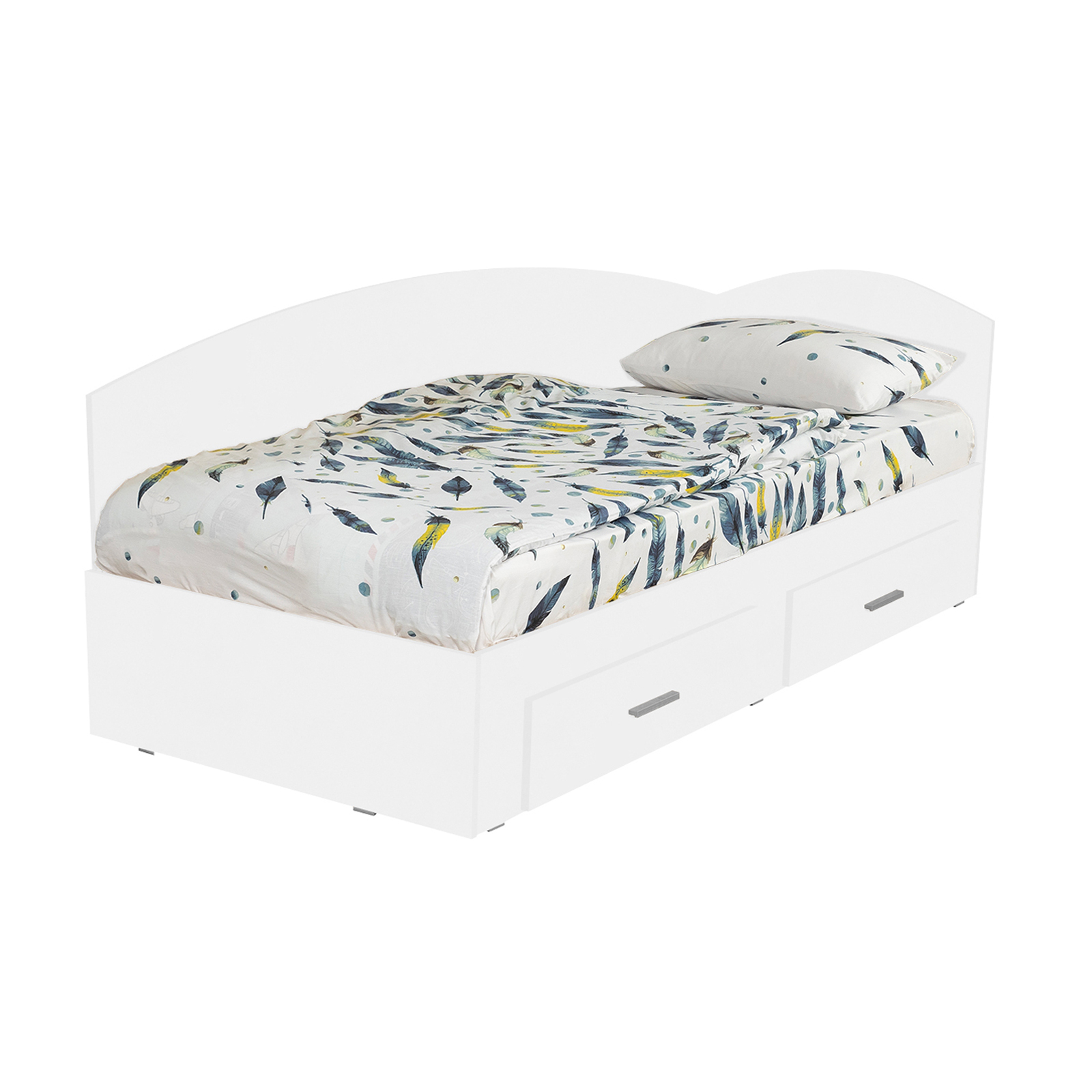 Paturi - Pat Colt Alma 120x200 cm, cu 2 sertare laterale pe role - ExpoMob