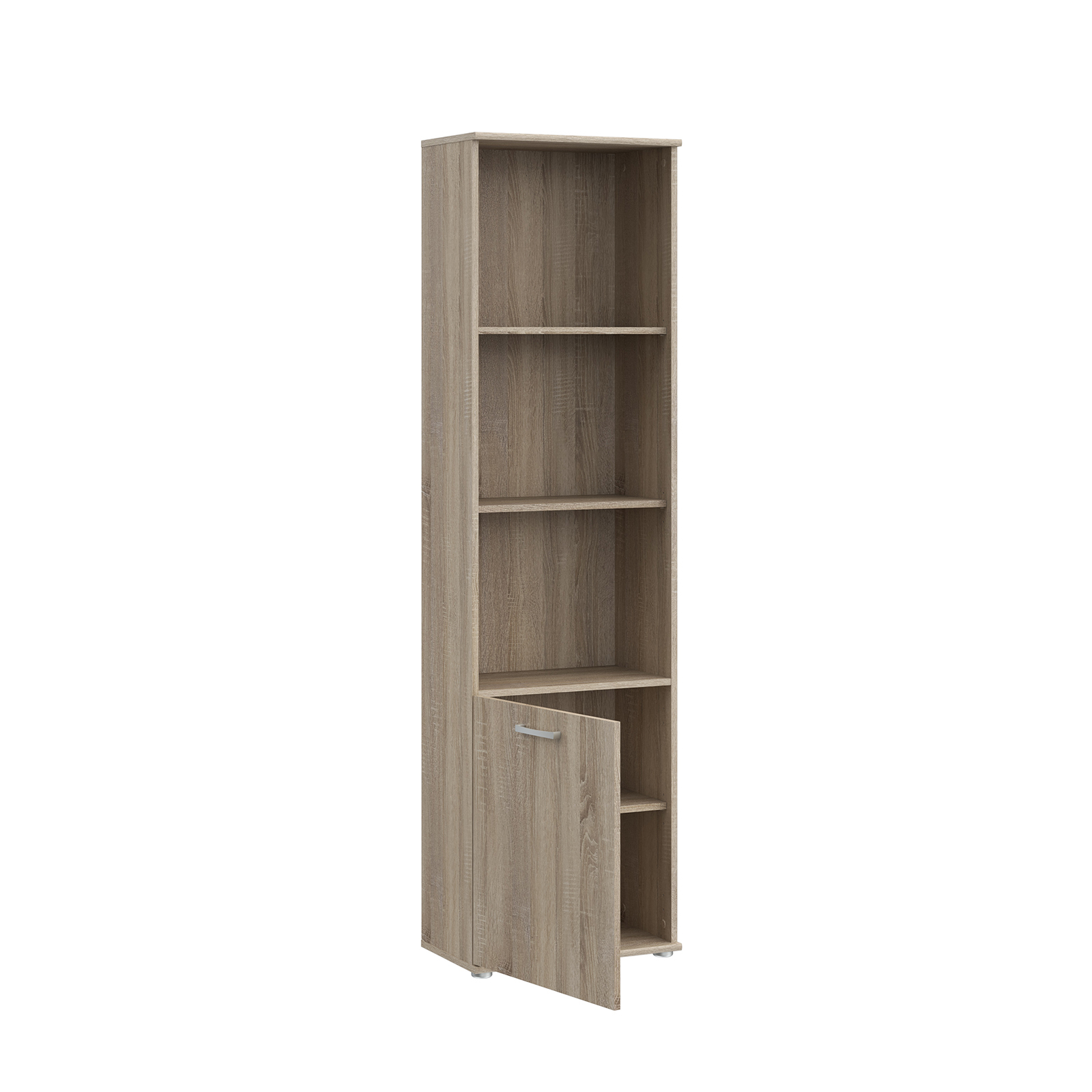 Depozitare - Raft NIKO, cu usa si 3 rafturi, sonoma, 50x29x181 cm