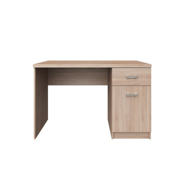 Colectia TOP MIX - Set birou TOP MIX, 4 piese, dulap 2 usi, birou, biblioteca, comoda, stejar sonoma + alb