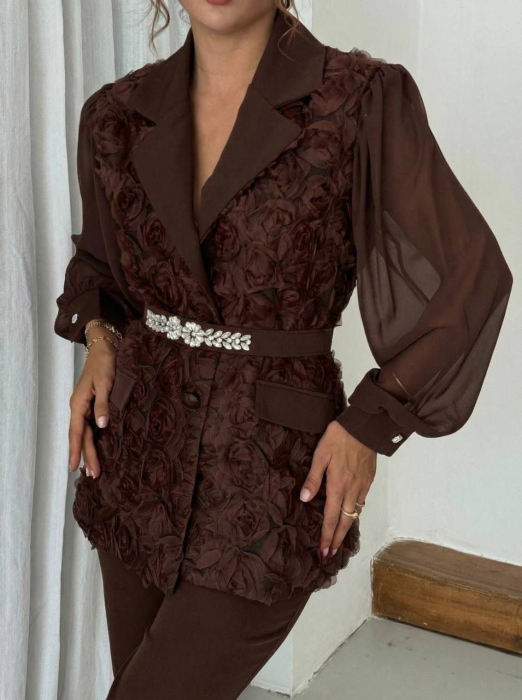 Compleu elegant de dama maro Penelope [2]