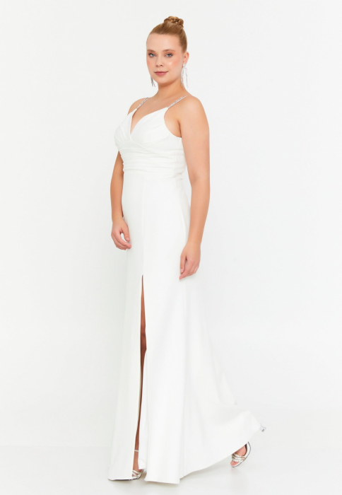 Rochie Alba eleganta Ganora [2]