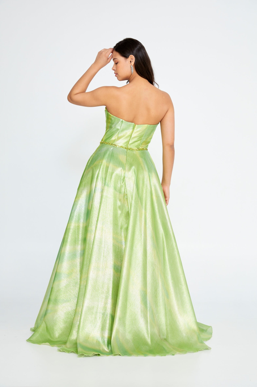 Rochie de seara eleganta, verde iridescent model unic Tina [2]