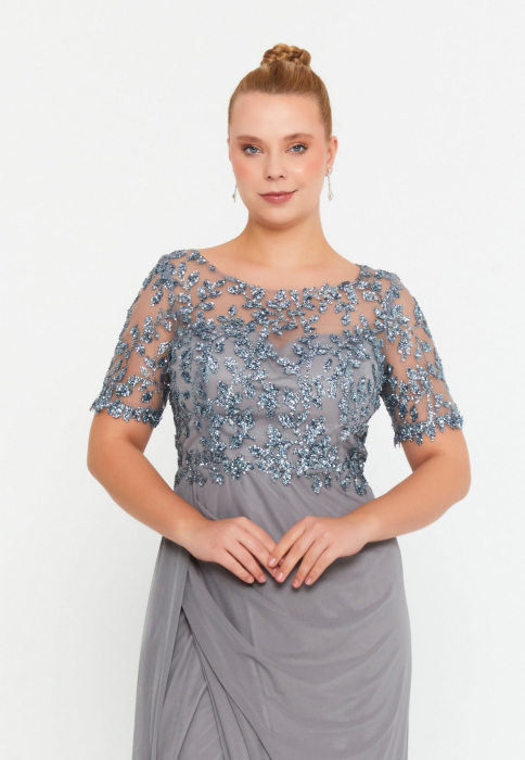 Rochie de seara gri Argenta [3]