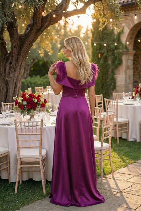 Rochie lunga mov Sonia [3]