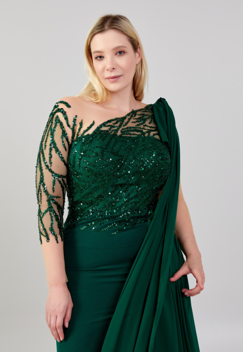 Rochie Unica verde Smarald Sandra [5]
