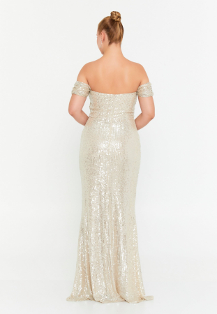 Rochia crem cu paiete Elaine [2]
