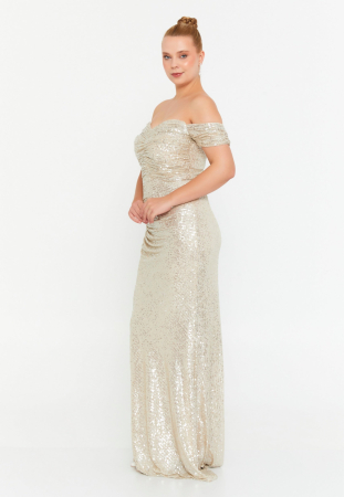 Rochia crem cu paiete Elaine [3]