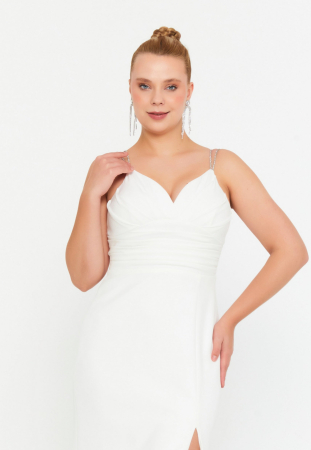 Noua Colectie - Rochie Alba eleganta Ganora