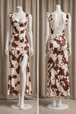 Rochie animal print, cow print, [1]