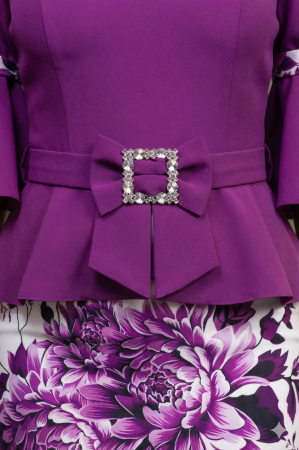 Rochii de zi - Rochie bicolora cu imprimeu floral  Valencia