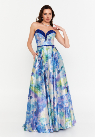 Rochie cu imprimeu artistic Bella