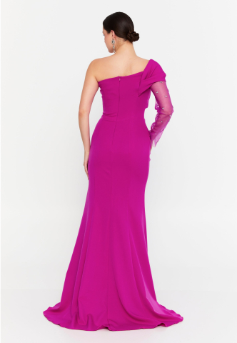 Rochie eleganta fucsia model unic [3]