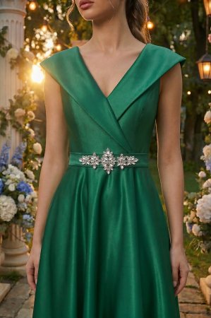 Rochie eleganta verde smarald Frida [3]
