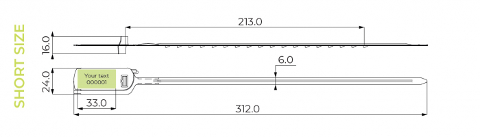Sigiliu rapid din plastic cu sistem de autoblocare rapid SCURT Z 312 mm set 100 bucati ANGELBEAR [3]