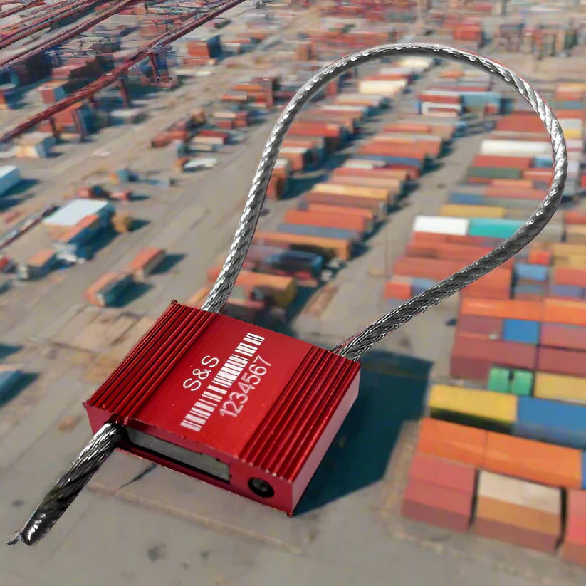 Sigilii transport rutier - Sigiliu de inalta securitate lacat 300 mm 3.5 HS048 ISO 17712 C-TPAT UK Custom Group 2 100 bucati ANGELBEAR