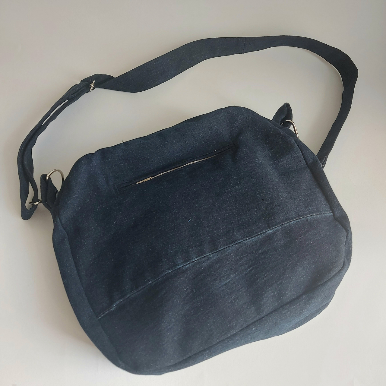 Geantă poștaș handmade țesută manual la războiul de țesut [5]