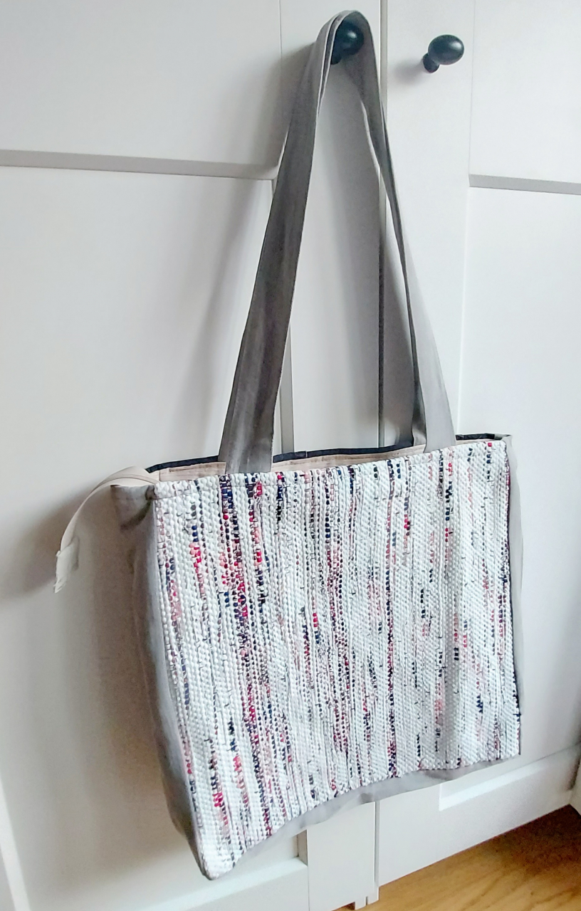 Geantă umăr handmade țesută manual la războiul de țesut [6]