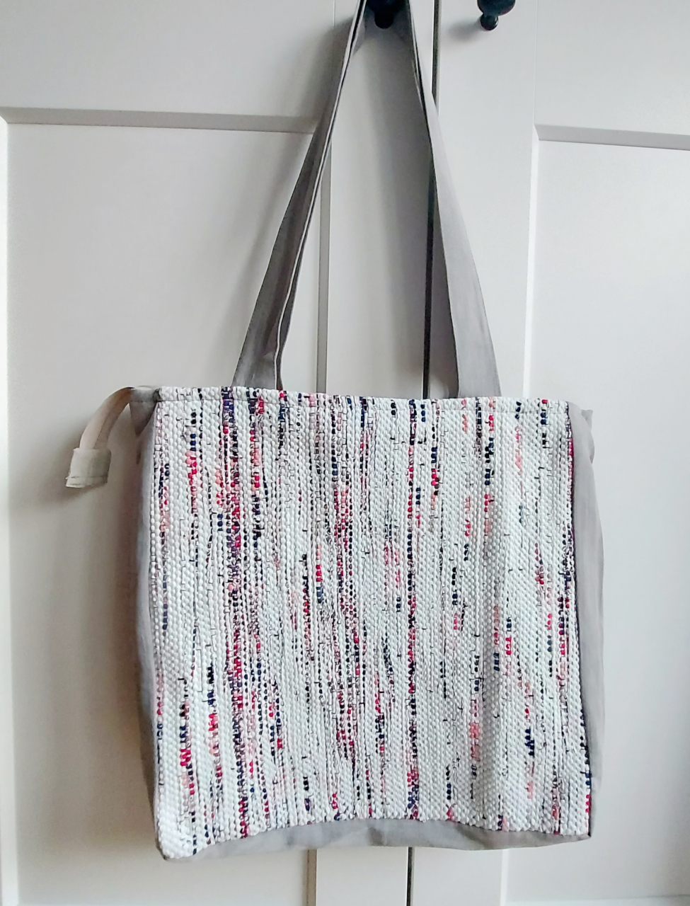 Geantă umăr handmade țesută manual la războiul de țesut [4]