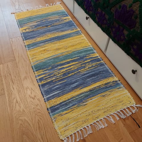 PREȘURI - Pres tesut manual la razboiul de tesut, din bumbac reciclat