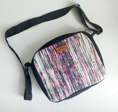 Geantă poștaș handmade țesută manual la războiul de țesut [1]