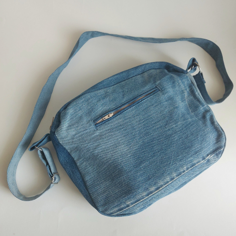 Geantă poștaș handmade țesută manual la războiul de țesut [7]