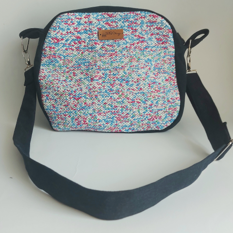 GENȚI - Geantă poștaș handmade țesută manual la războiul de țesut