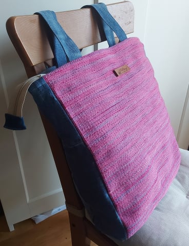 Geantă umăr handmade țesută manual la războiul de țesut [1]