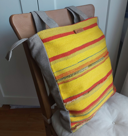 GENȚI - Geantă umăr handmade țesută manual la războiul de țesut