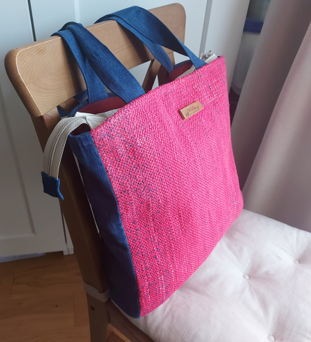 GENȚI - Geantă umăr handmade țesută manual la războiul de țesut