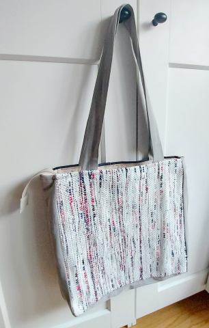 Geantă umăr handmade țesută manual la războiul de țesut [5]