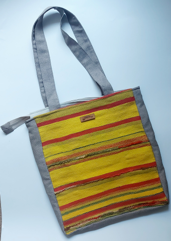 Geantă umăr handmade țesută manual la războiul de țesut [1]