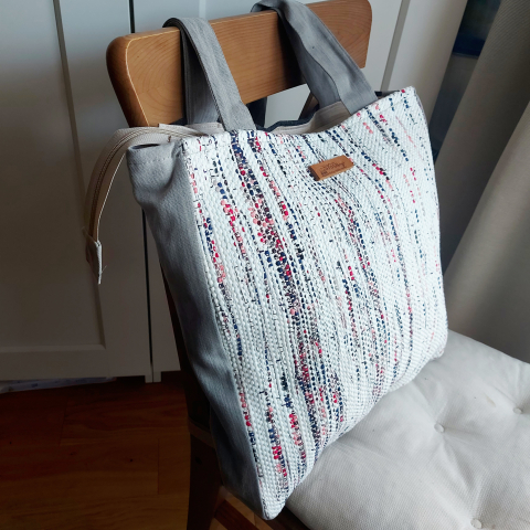 GENȚI - Geantă umăr handmade țesută manual la războiul de țesut