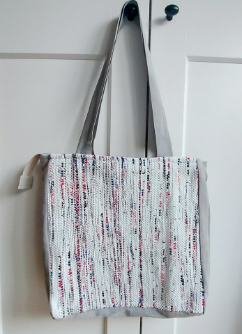 Geantă umăr handmade țesută manual la războiul de țesut [4]