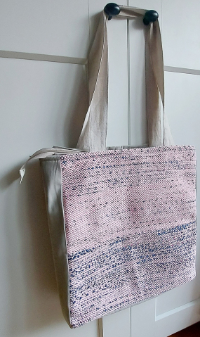 Geantă umăr handmade țesută manual la războiul de țesut [3]