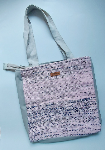 Geantă umăr handmade țesută manual la războiul de țesut [2]
