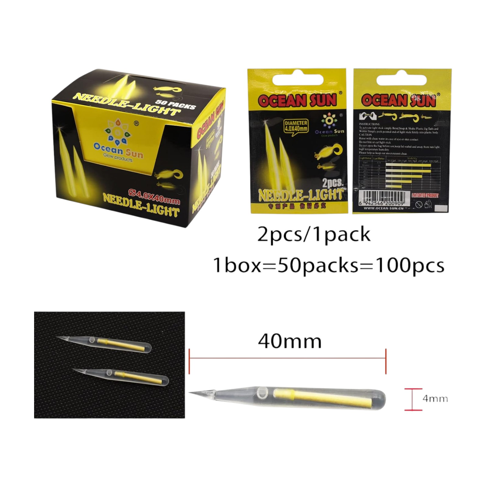 Universale - Baghete luminoase pentru shaduri (2buc/plic-50 plicuri/cutie