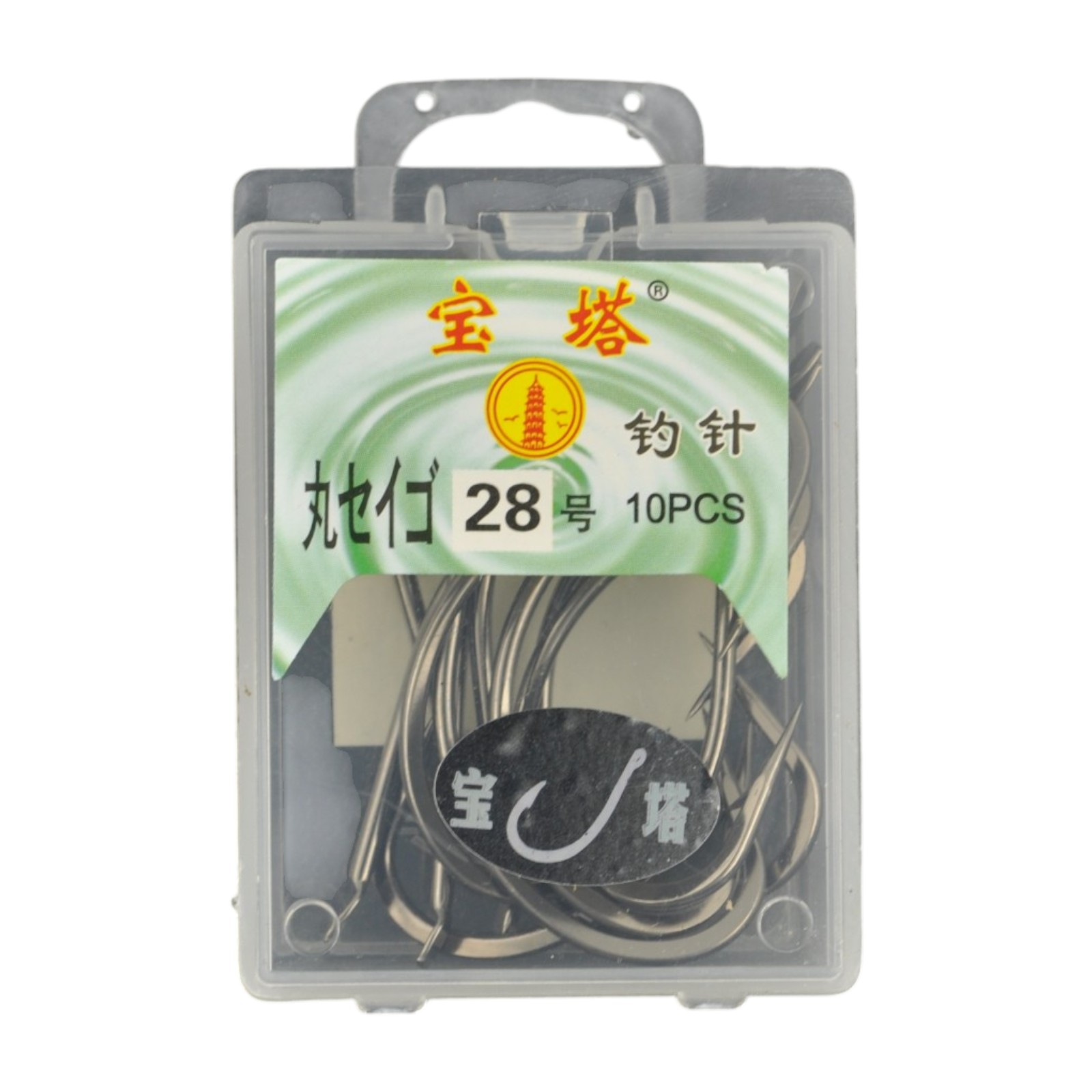 Nagyméretű egyszeres horog 10 db/doboz modell 4 #28 [1]