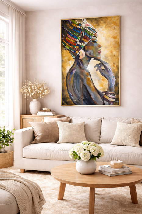 Tablou "The Weight of Beauty" pictat manual 100 x 70 cm, ulei pe pânză [2]