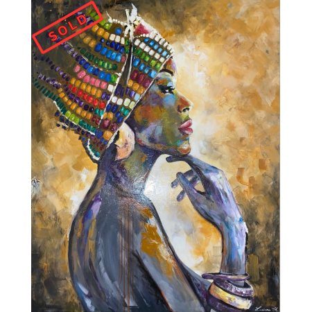 Creațiile noastre - Tablou "The Weight of Beauty" pictat manual 100 x 70 cm, ulei pe pânză
