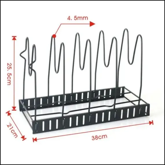 Suport organizator cu 5 rafturi pentru oale, tigai si capace [3]
