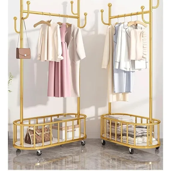 Camera ta - Cuier de Podea Premium Auriu, 80x32x173 cm