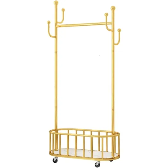 Cuier de Podea Premium Auriu, 80x32x173 cm [1]