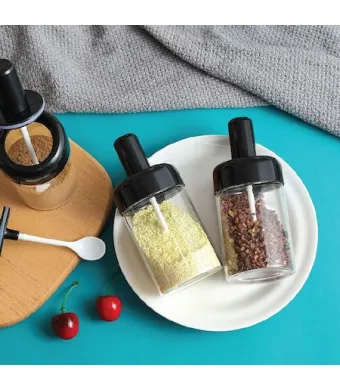 Set 6 recipiente pentru condimente, cu suport rotativ 360 grade [1]